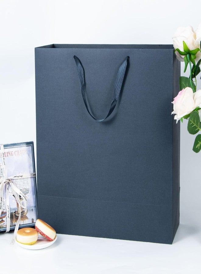driew Large Gift Bags with Handles 12pcs, 17x7x17 Inch Extra Large Size Paper Gift Bags Bulk Heavy Duty for Shopping Party Favor Wedding Birthday Packing Retail Small Business (Navy Blue) - Image 5